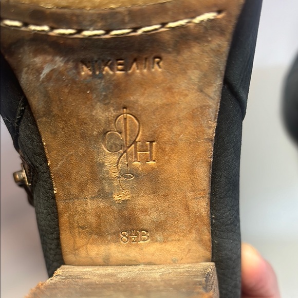 Cole Haan Black Suede Heeled Boots - Picture 3 of 7